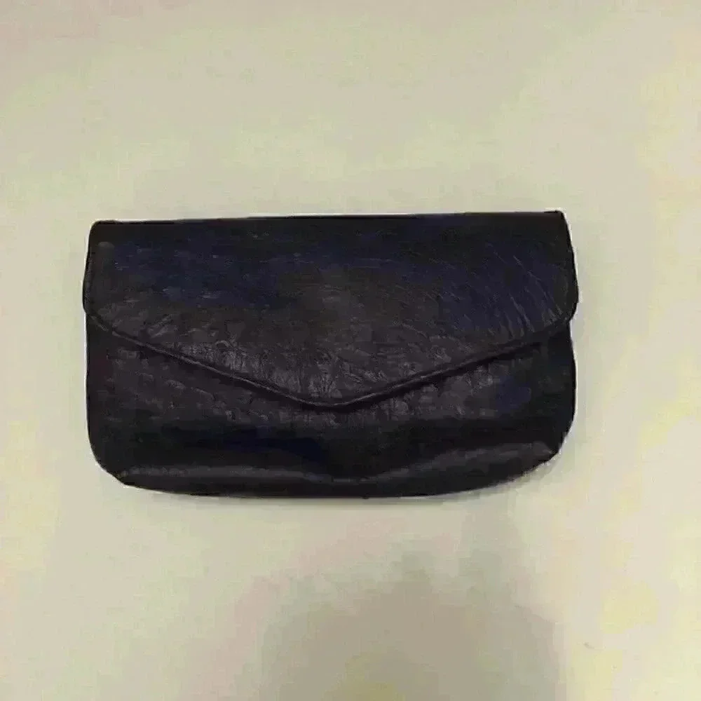 VTG FAUX OSTRIGE LEATHER WALLET